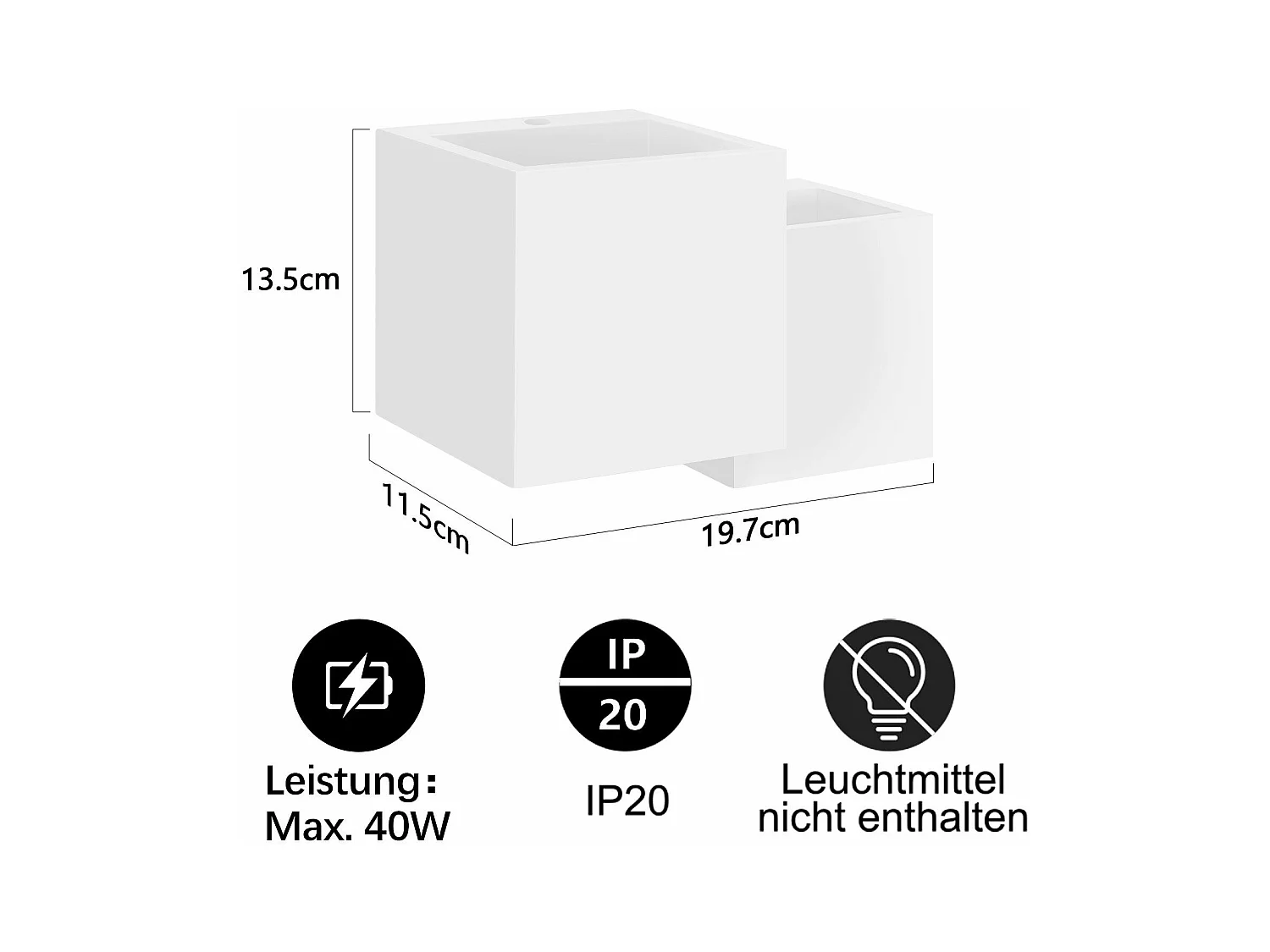 NETTLIFE Moderne G9 Witte Gips Binnen Wandlamp voor Hal Trap Omhoog en Omlaag