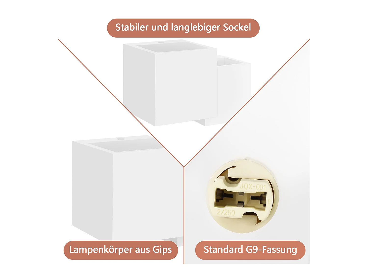 NETTLIFE Moderne G9 Witte Gips Binnen Wandlamp voor Hal Trap Omhoog en Omlaag