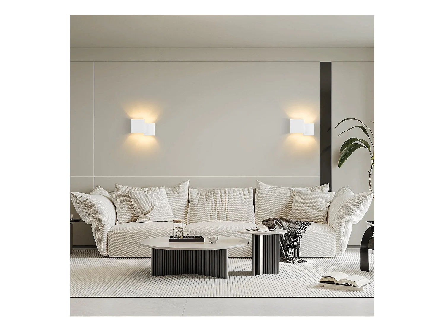 NETTLIFE Moderne G9 Witte Gips Binnen Wandlamp voor Hal Trap Omhoog en Omlaag