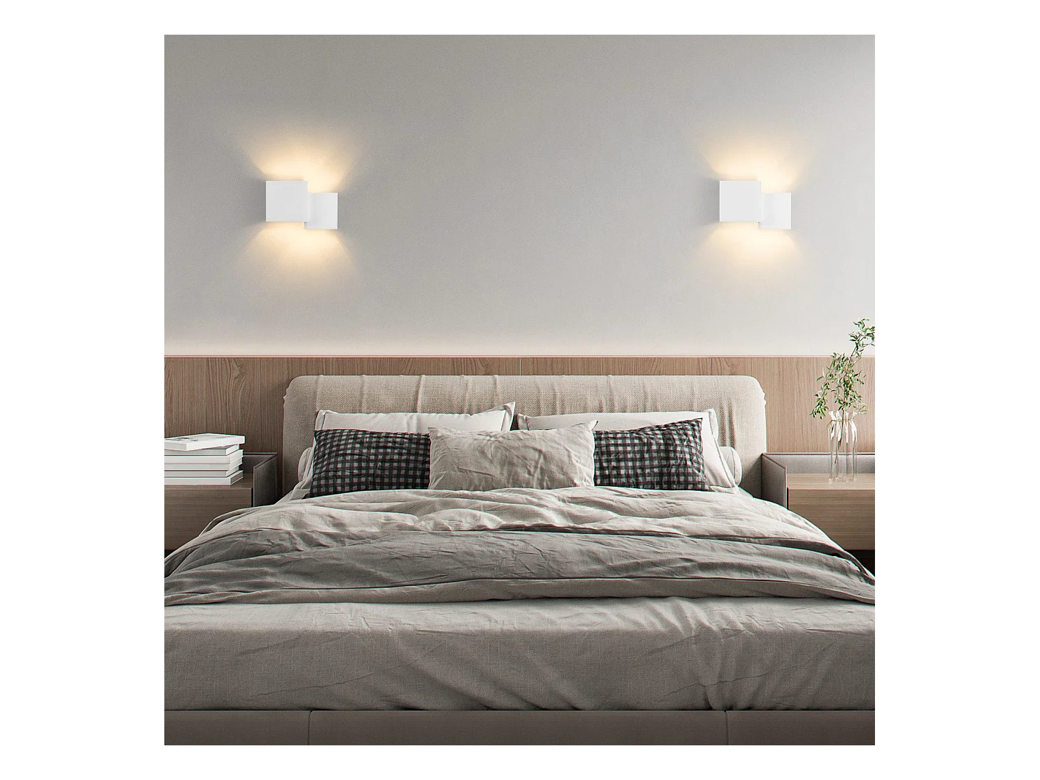 NETTLIFE Moderne G9 Witte Gips Binnen Wandlamp voor Hal Trap Omhoog en Omlaag