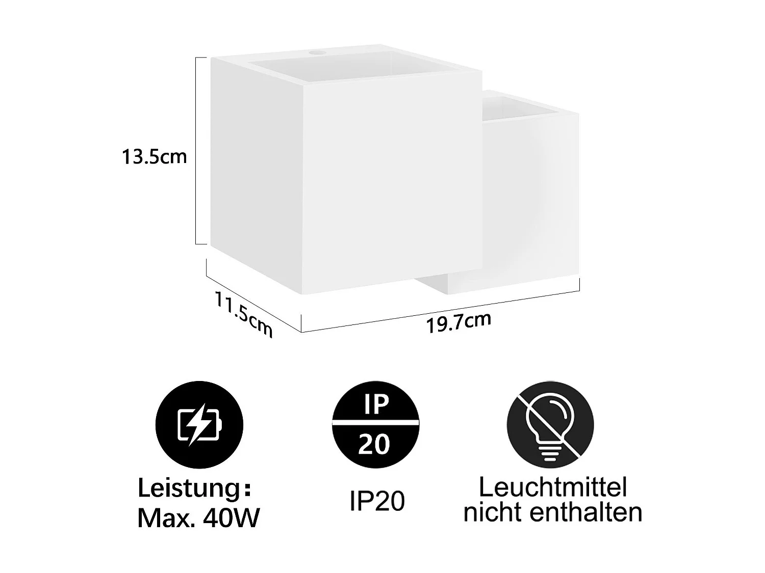 NETTLIFE Moderne G9 Witte Gips Binnen Wandlamp voor Hal Trap Omhoog en Omlaag