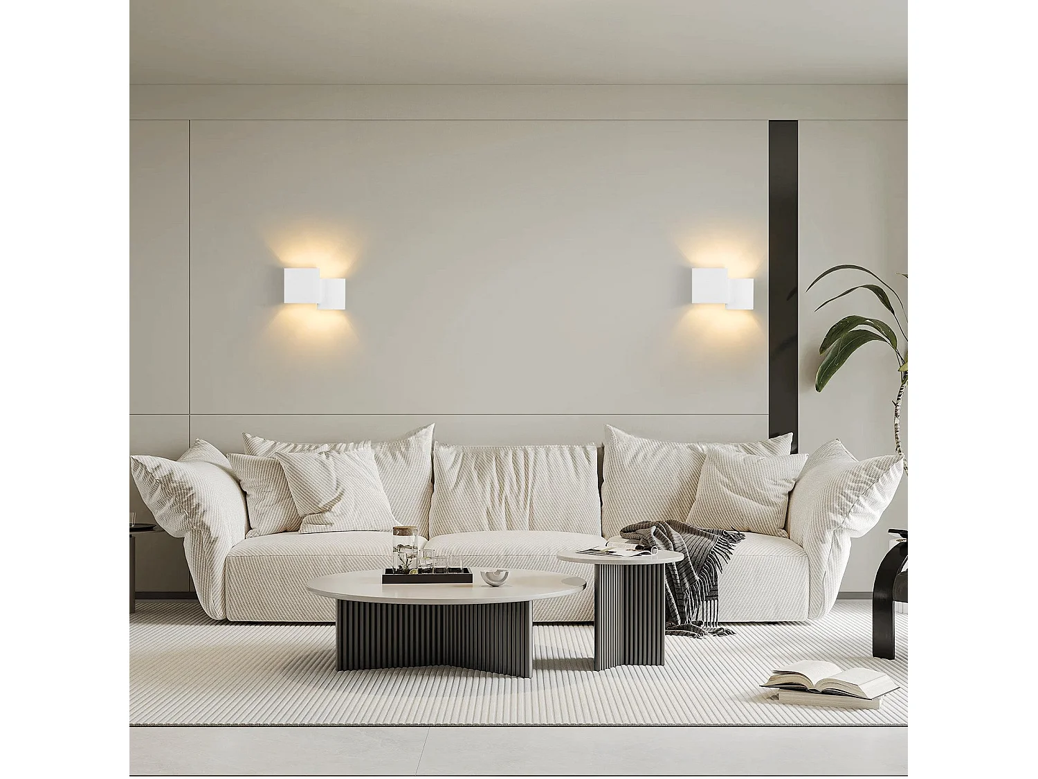 NETTLIFE Moderne G9 Witte Gips Binnen Wandlamp voor Hal Trap Omhoog en Omlaag