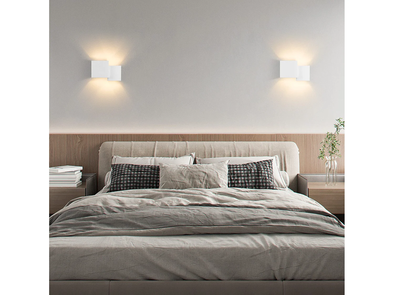 NETTLIFE Moderne G9 Witte Gips Binnen Wandlamp voor Hal Trap Omhoog en Omlaag