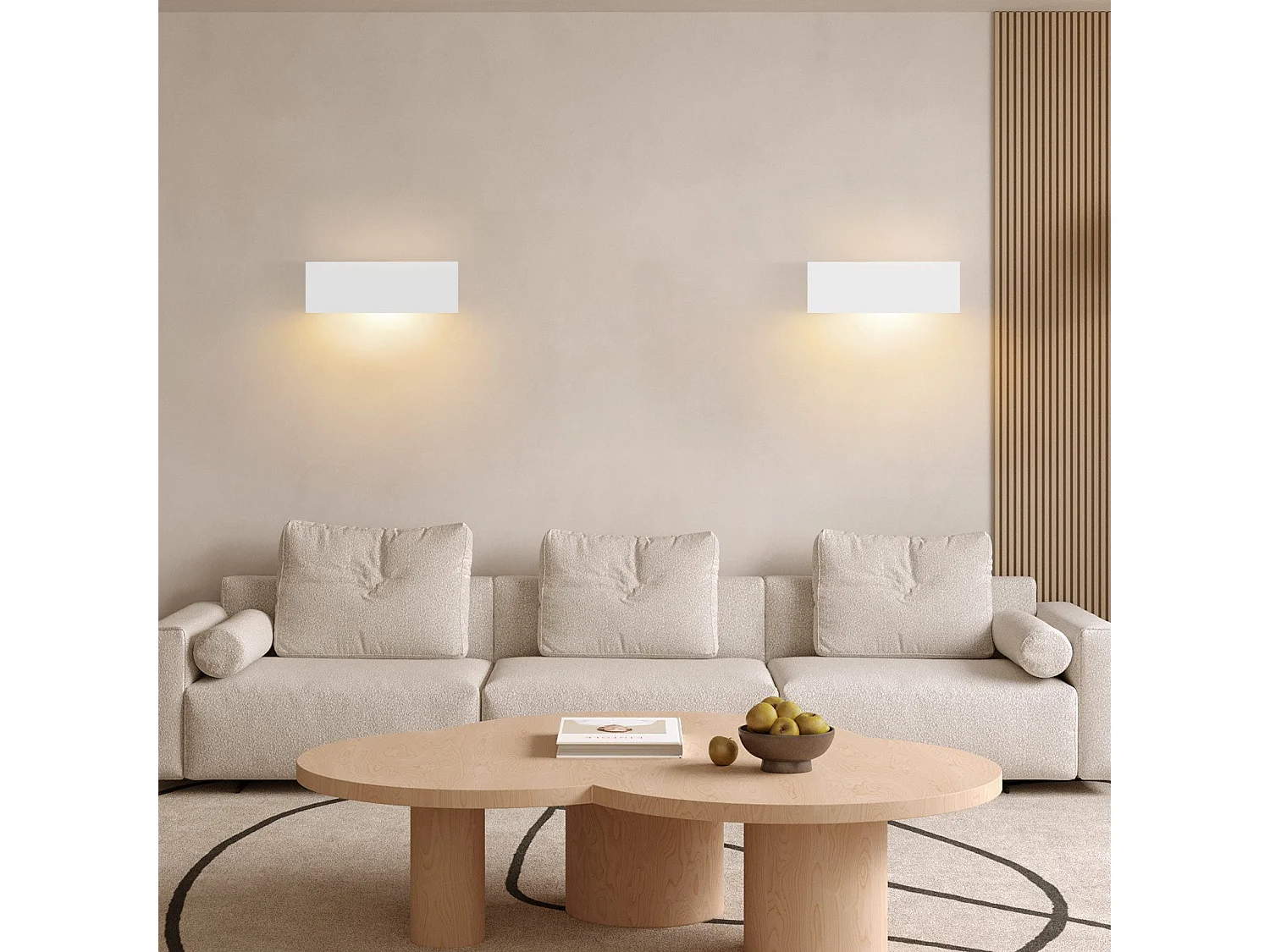 NETTLIFE Applique murale d'intérieur en plâtre blanc G9 moderne pour couloir, escalier, haut et bas