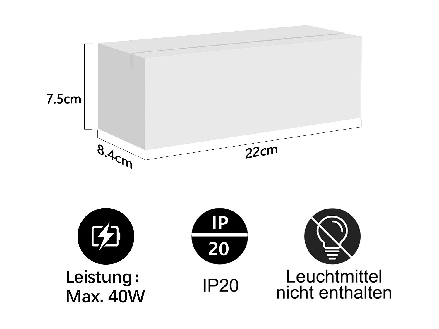 NETTLIFE Moderne G9 Witte Gips Binnen Wandlamp voor Hal Trap Omhoog en Omlaag