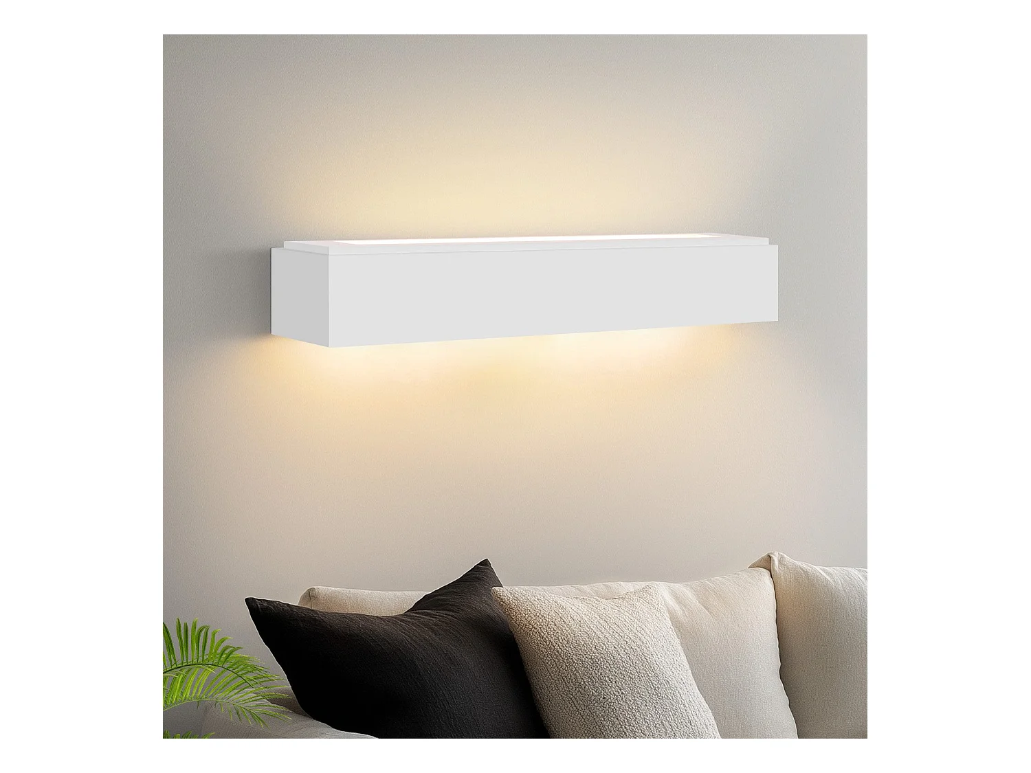 NETTLIFE Applique murale d'intérieur en plâtre blanc G9 moderne pour couloir, escalier, haut et bas
