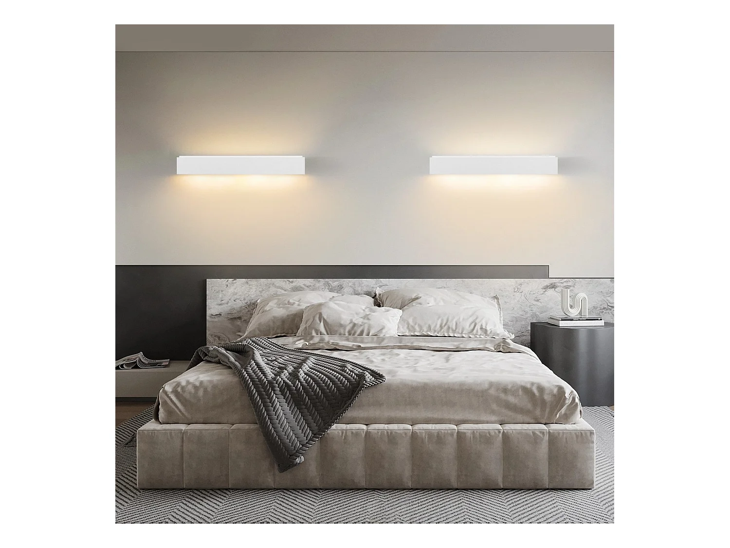 NETTLIFE Moderne G9 Witte Gips Binnen Wandlamp voor Hal Trap Omhoog en Omlaag