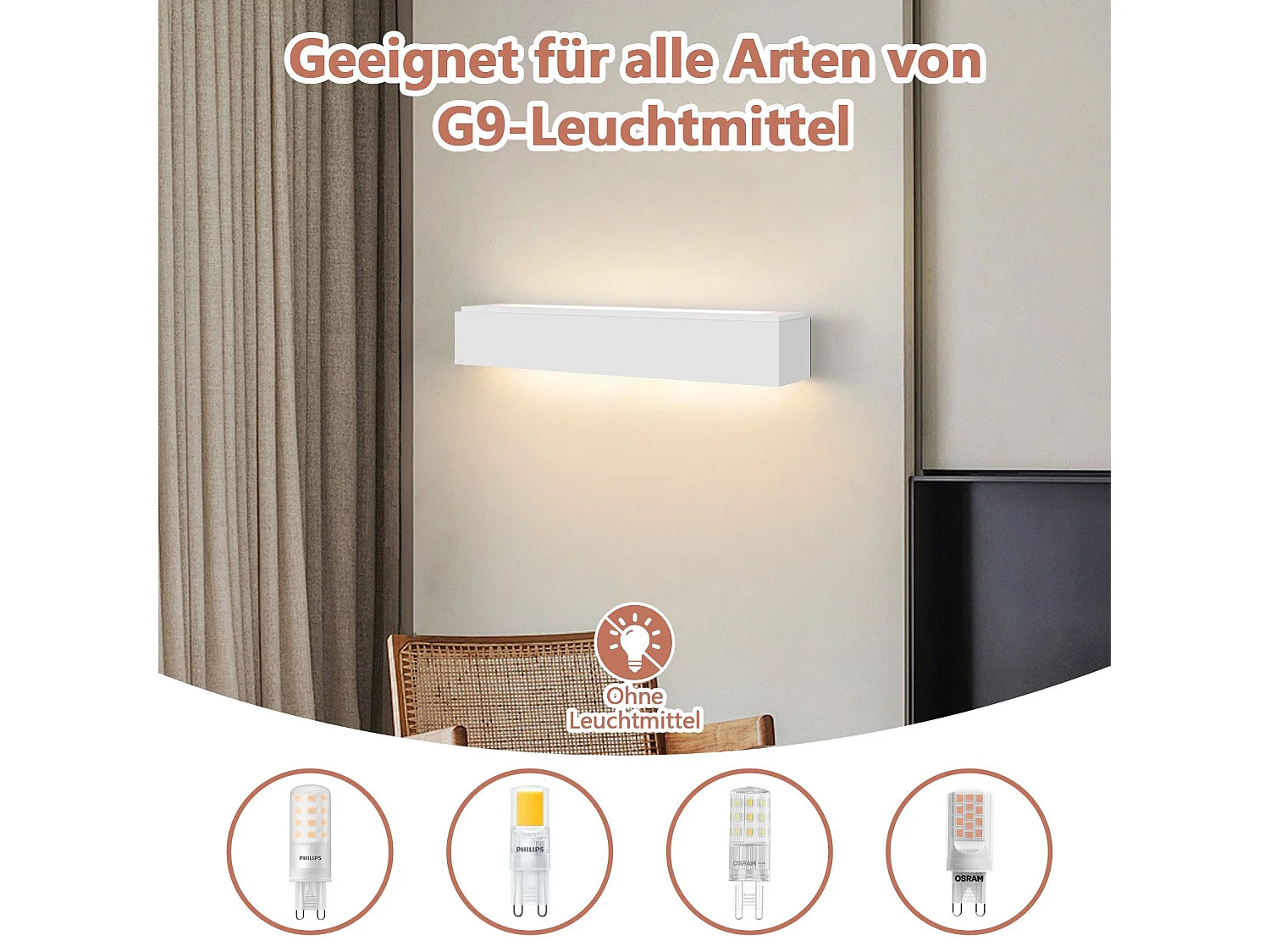 NETTLIFE Applique murale d'intérieur en plâtre blanc G9 moderne pour couloir, escalier, haut et bas