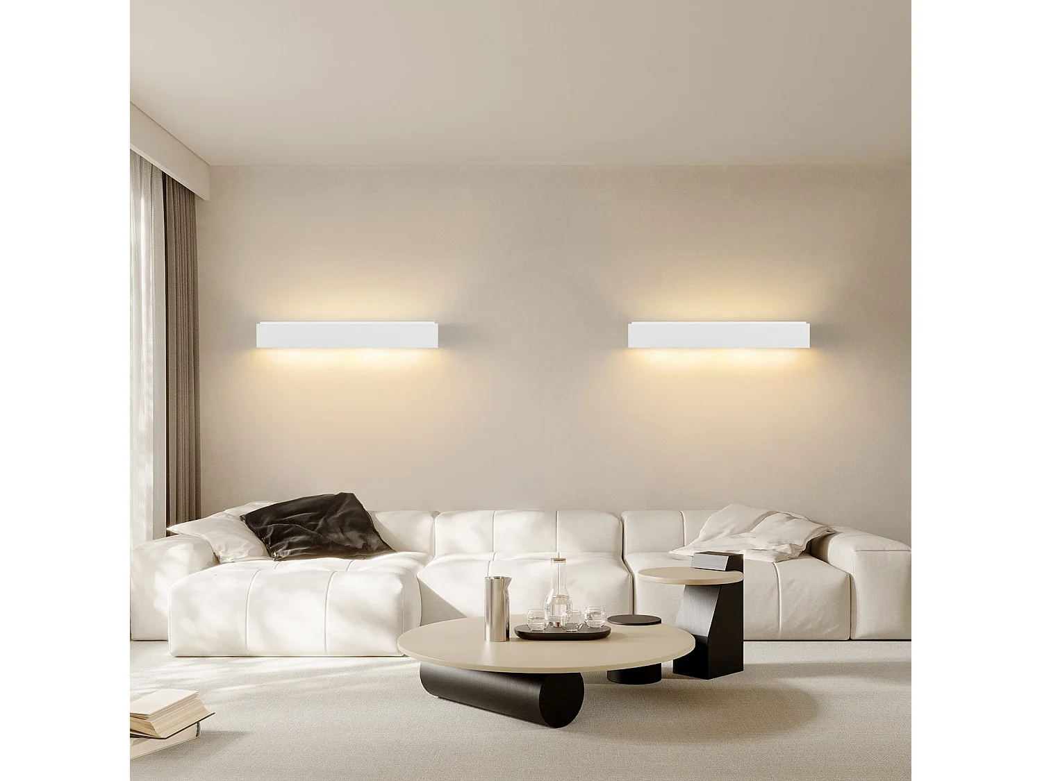 NETTLIFE Applique murale d'intérieur en plâtre blanc G9 moderne pour couloir, escalier, haut et bas