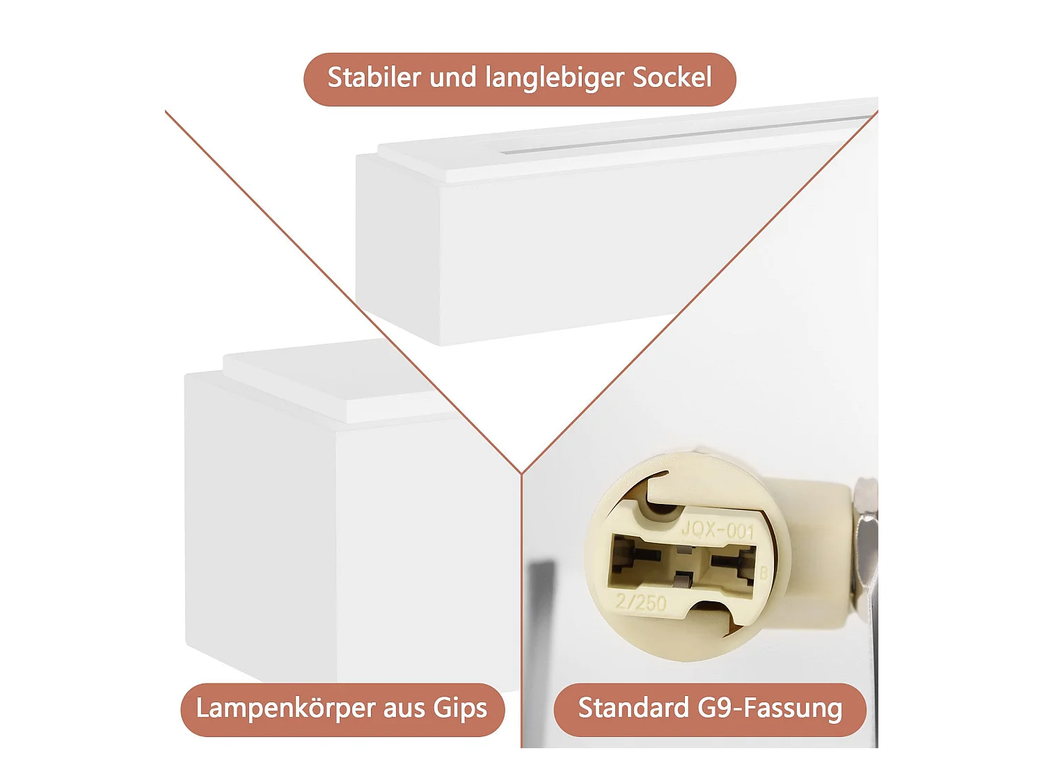 NETTLIFE Moderne G9 Witte Gips Binnen Wandlamp voor Hal Trap Omhoog en Omlaag