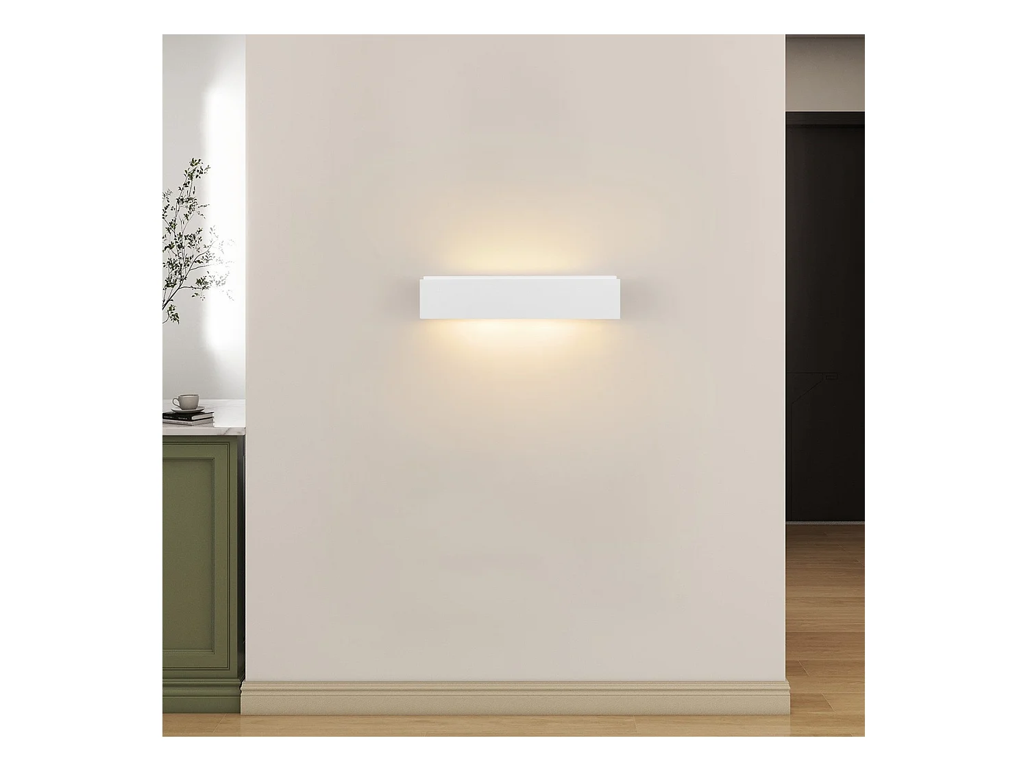 NETTLIFE Moderne G9 Witte Gips Binnen Wandlamp voor Hal Trap Omhoog en Omlaag