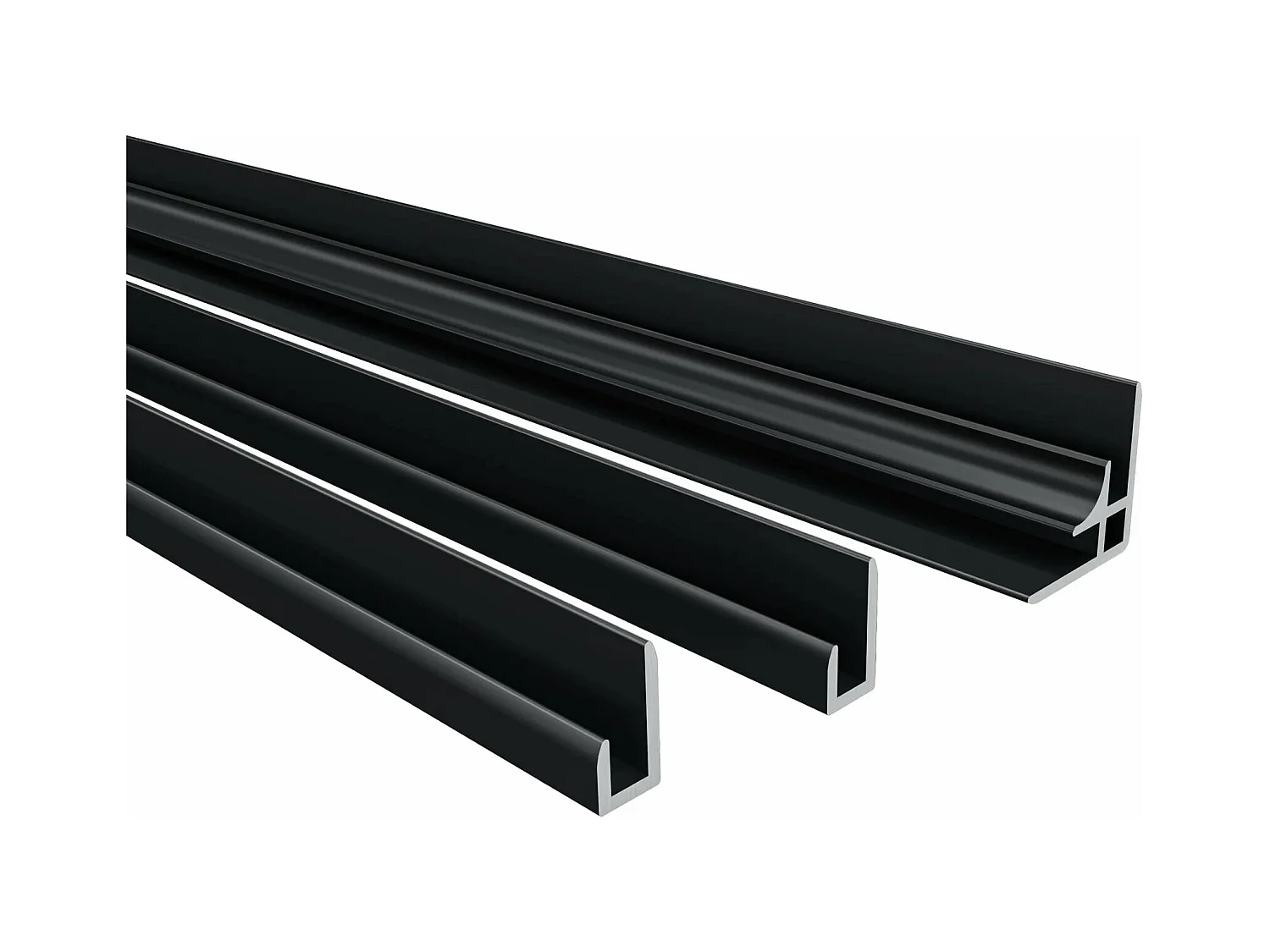 AICA Panneau mural de douche Noir 120x90x210cm,Panneaux muraux salle de bain habillage mural aluminium,avec 2 profilés de finition