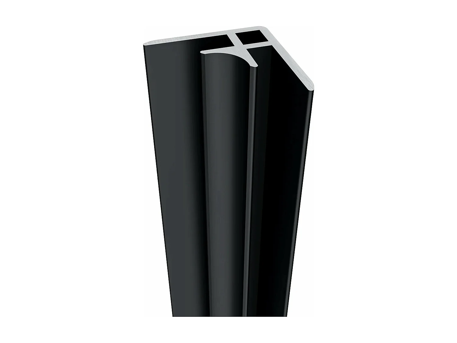 AICA Douchewandpaneel Zwart 90x210cm, Badkamerwandpanelen aluminium wandbekleding, met 2 afwerkprofielen