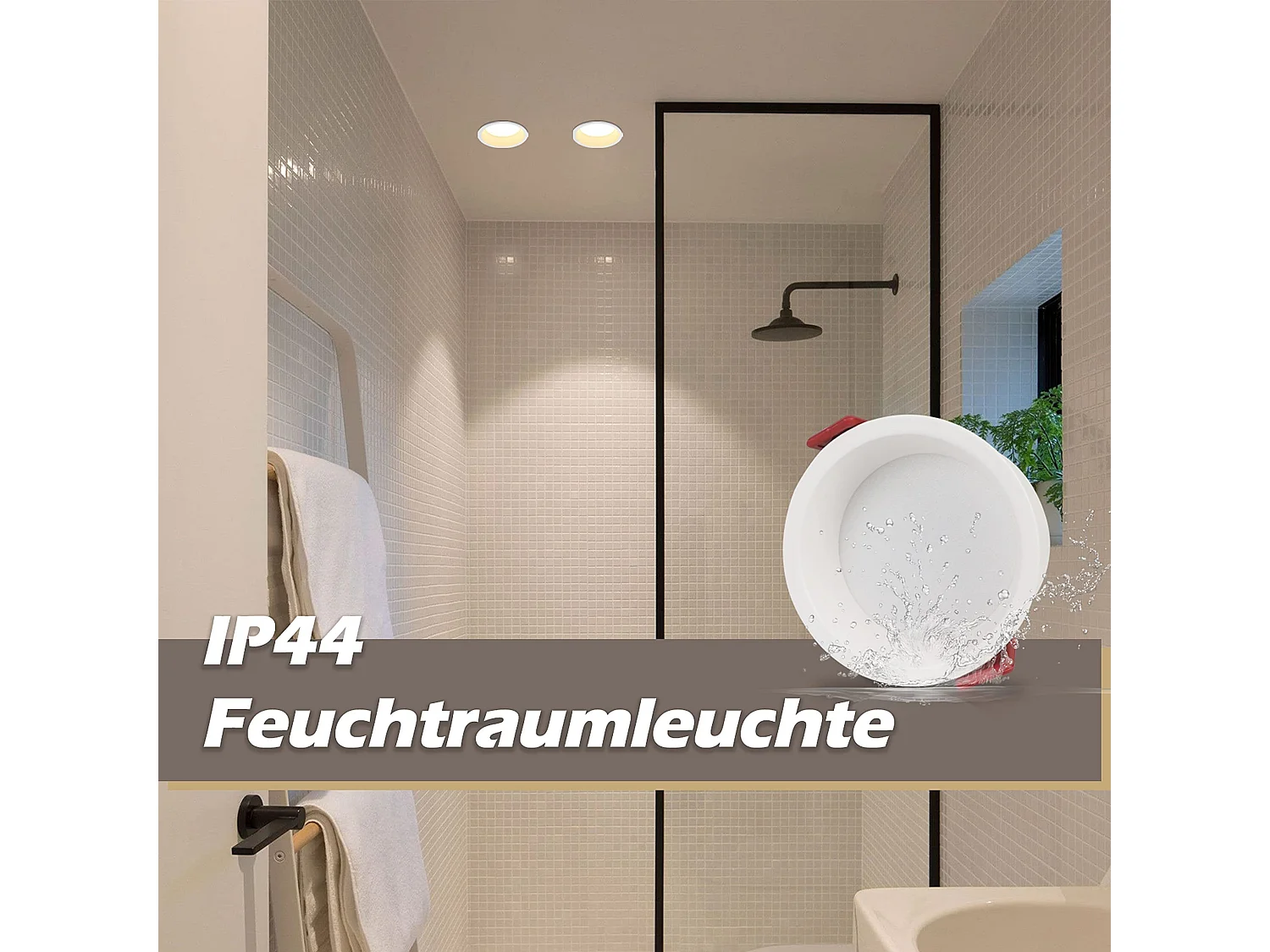 NETTLIFE Spots LED encastrables 5er Set 5W IP44