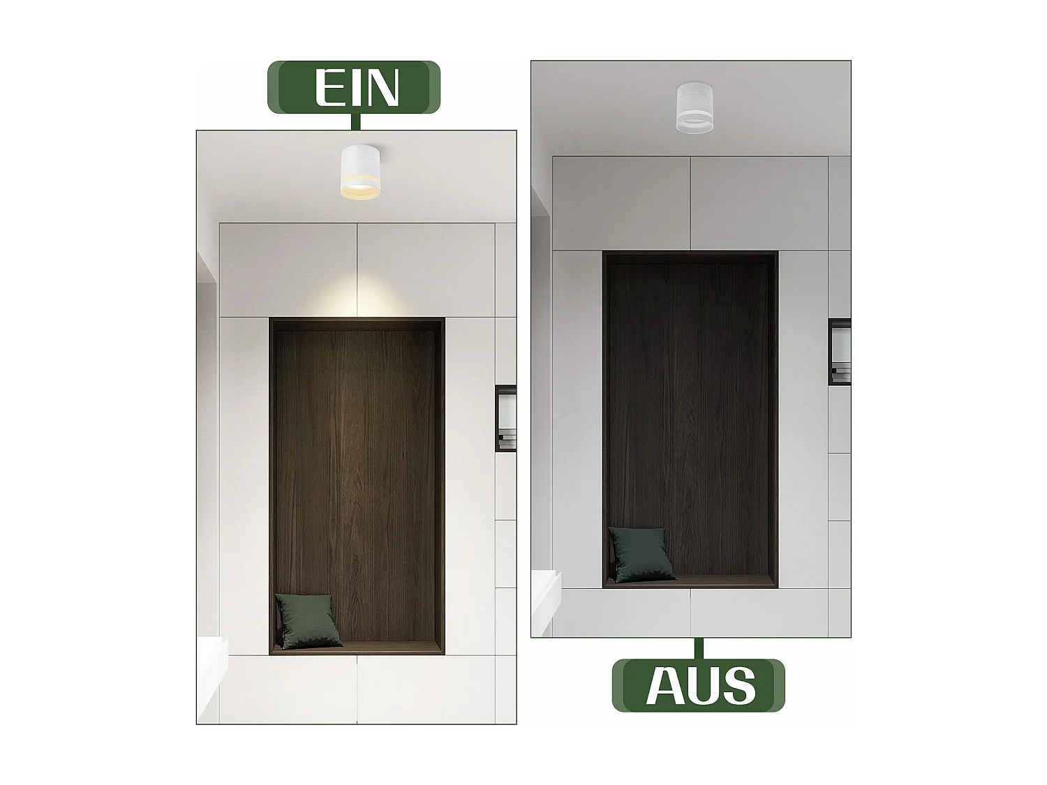 NETTLIFE LED Aufbaustrahler rund Deckenstrahler weiß 5W Aufbaustrahler klein Acryl