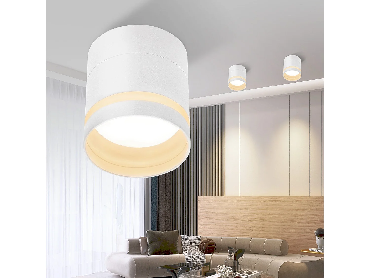 NETTLIFE LED Opbouwspot Ronde Plafondspot Wit 5W Opbouwspot Klein Acryl