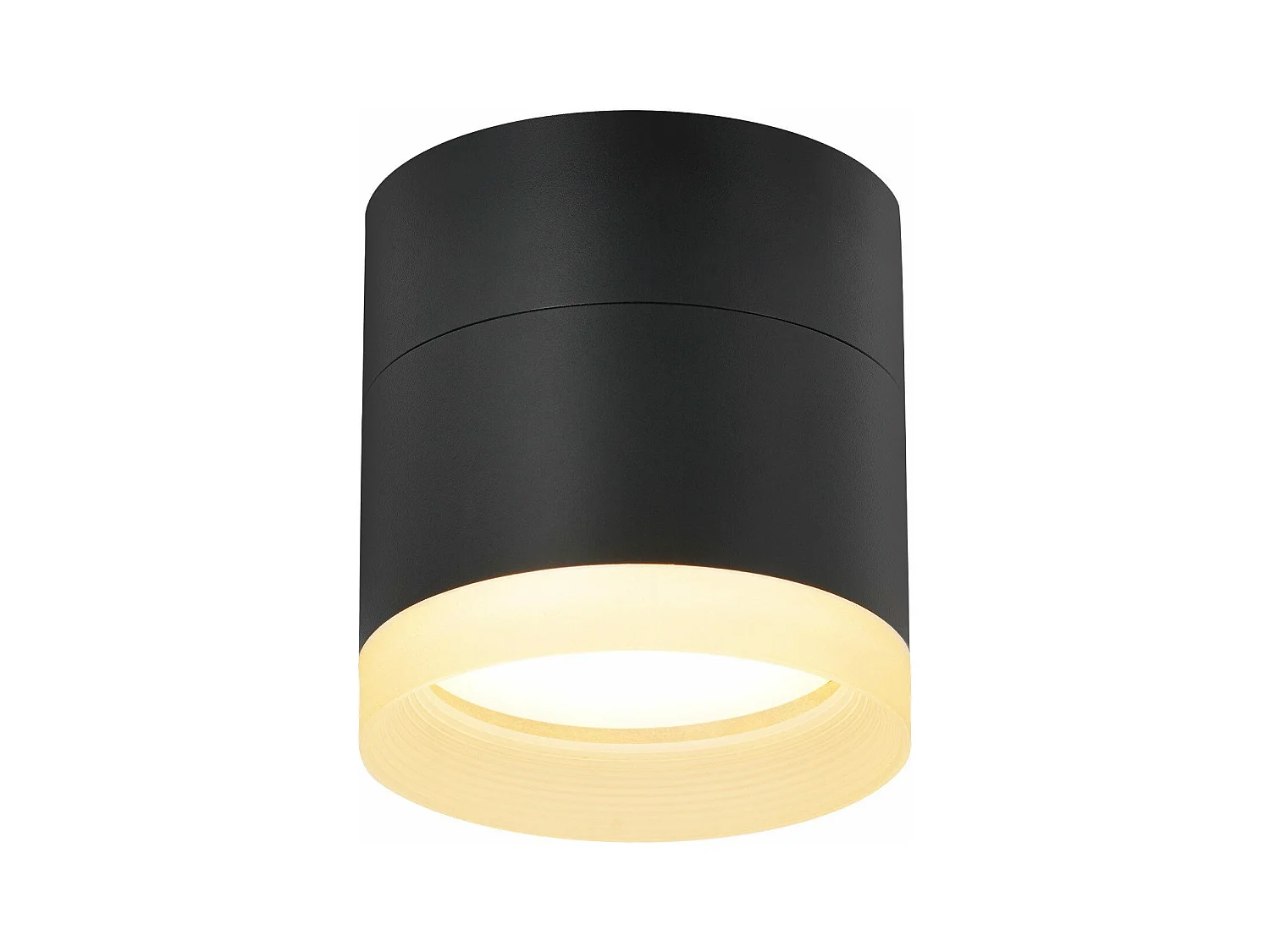 NETTLIFE Spot en saillie LED spot de plafond rond noir 5W spot en saillie petit acrylique