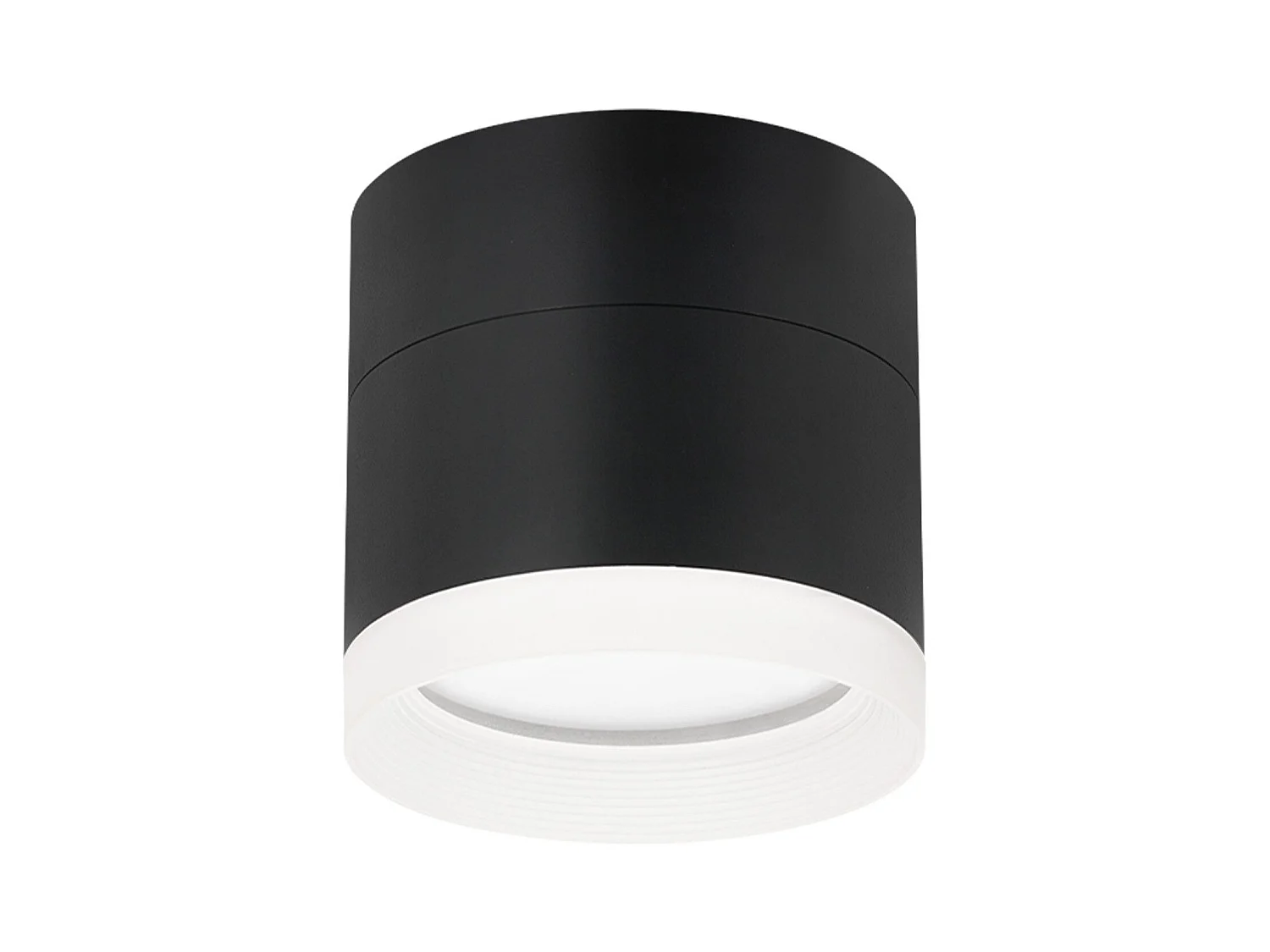 NETTLIFE Spot en saillie LED spot de plafond rond noir 5W spot en saillie petit acrylique