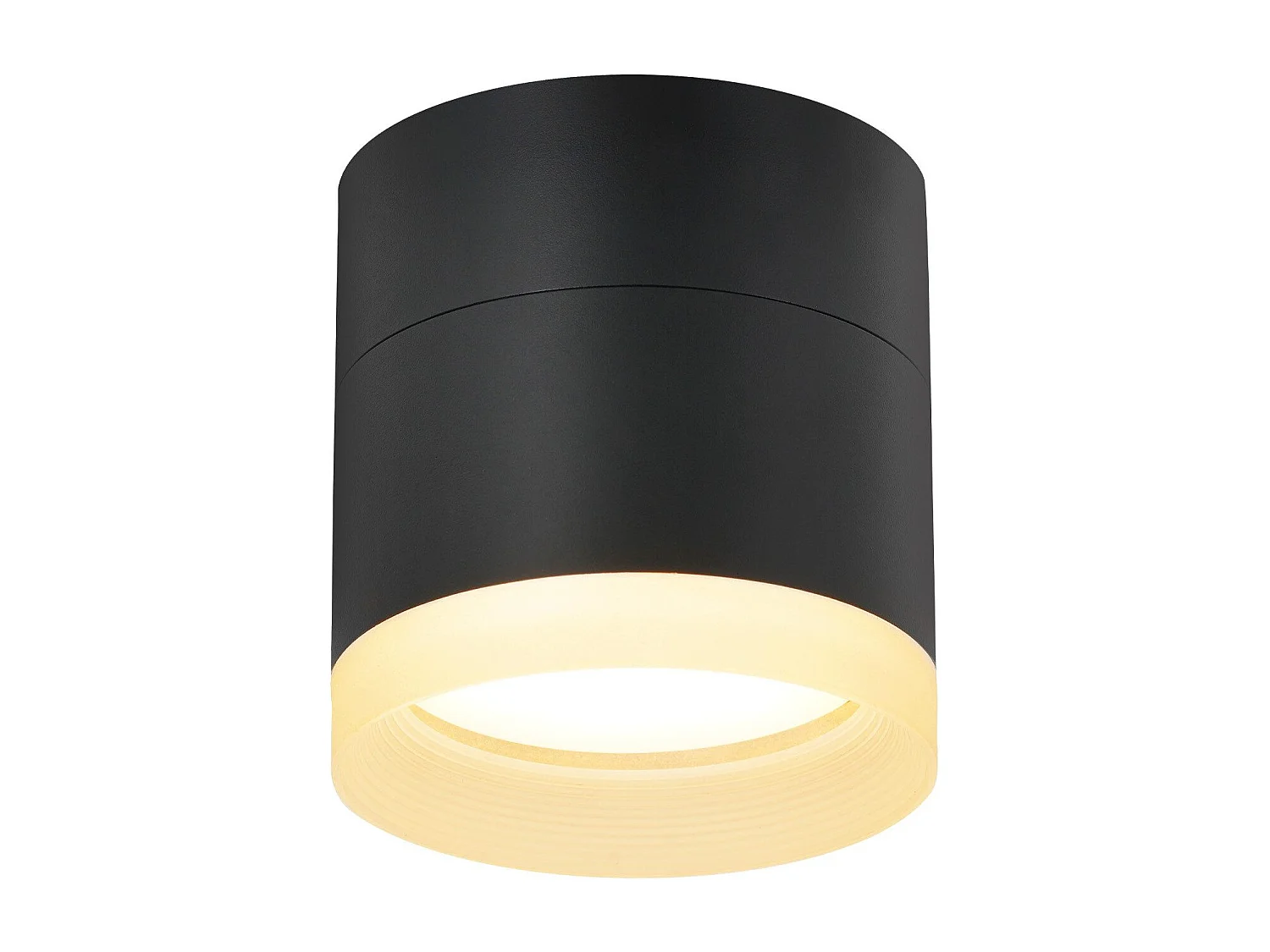 NETTLIFE Spot en saillie LED spot de plafond rond noir 5W spot en saillie petit acrylique