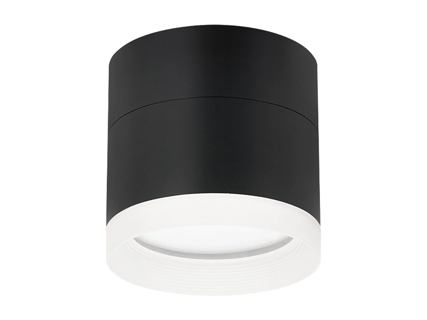 NETTLIFE Spot en saillie LED spot de plafond rond noir 5W spot en saillie petit acrylique