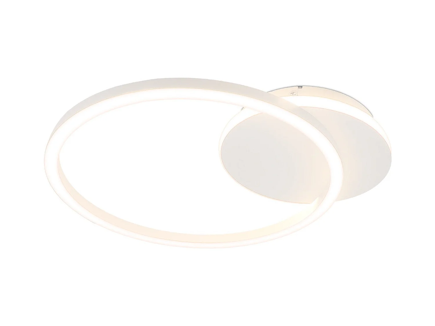 NETTLIFE Lampa sufitowa LED Salon 24W Czarna Nowoczesna 2 Pierścienie 3000K Ciepła Biel