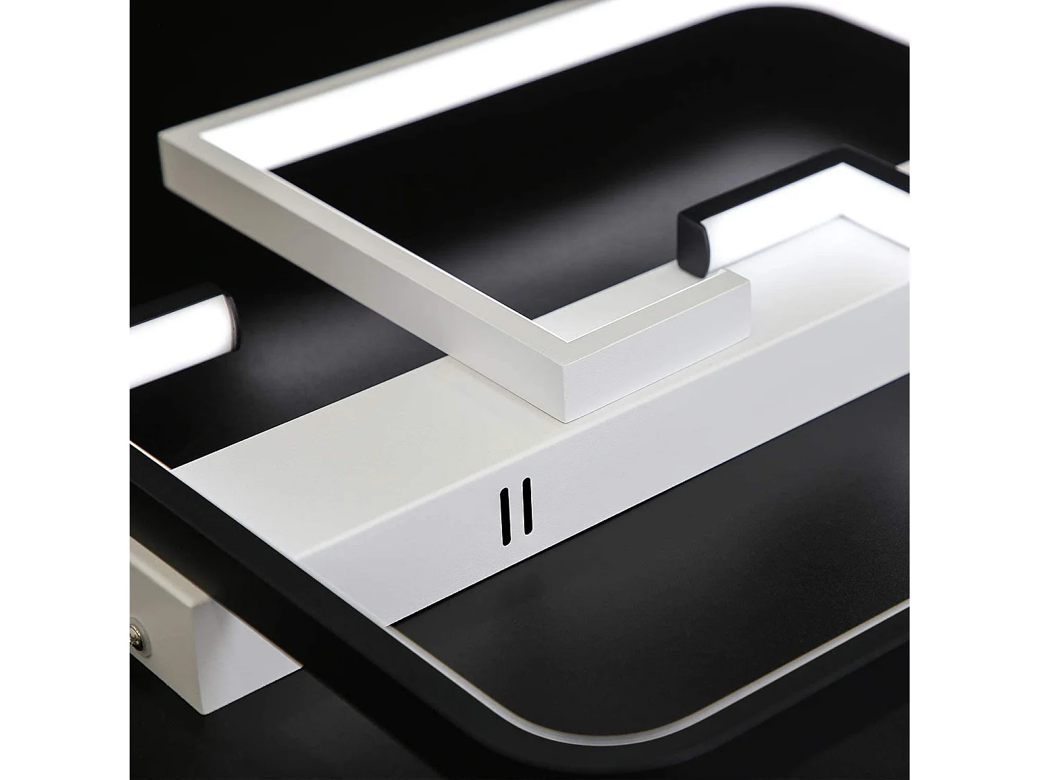 LED Plafondlamp Woonkamer Dimbaar Met Afstandsbediening Zwarte Plafondlamp 35w