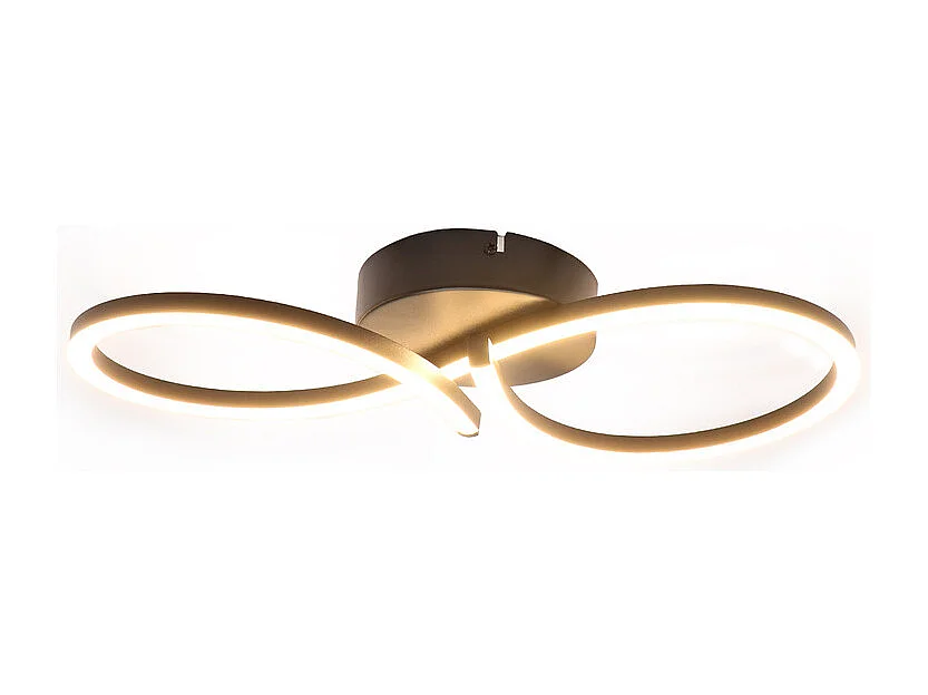 NETTLIFE Plafonnier LED Salon 24W Moderne Créatif Noir Lampe Cuisine 3000K Blanc Chaud