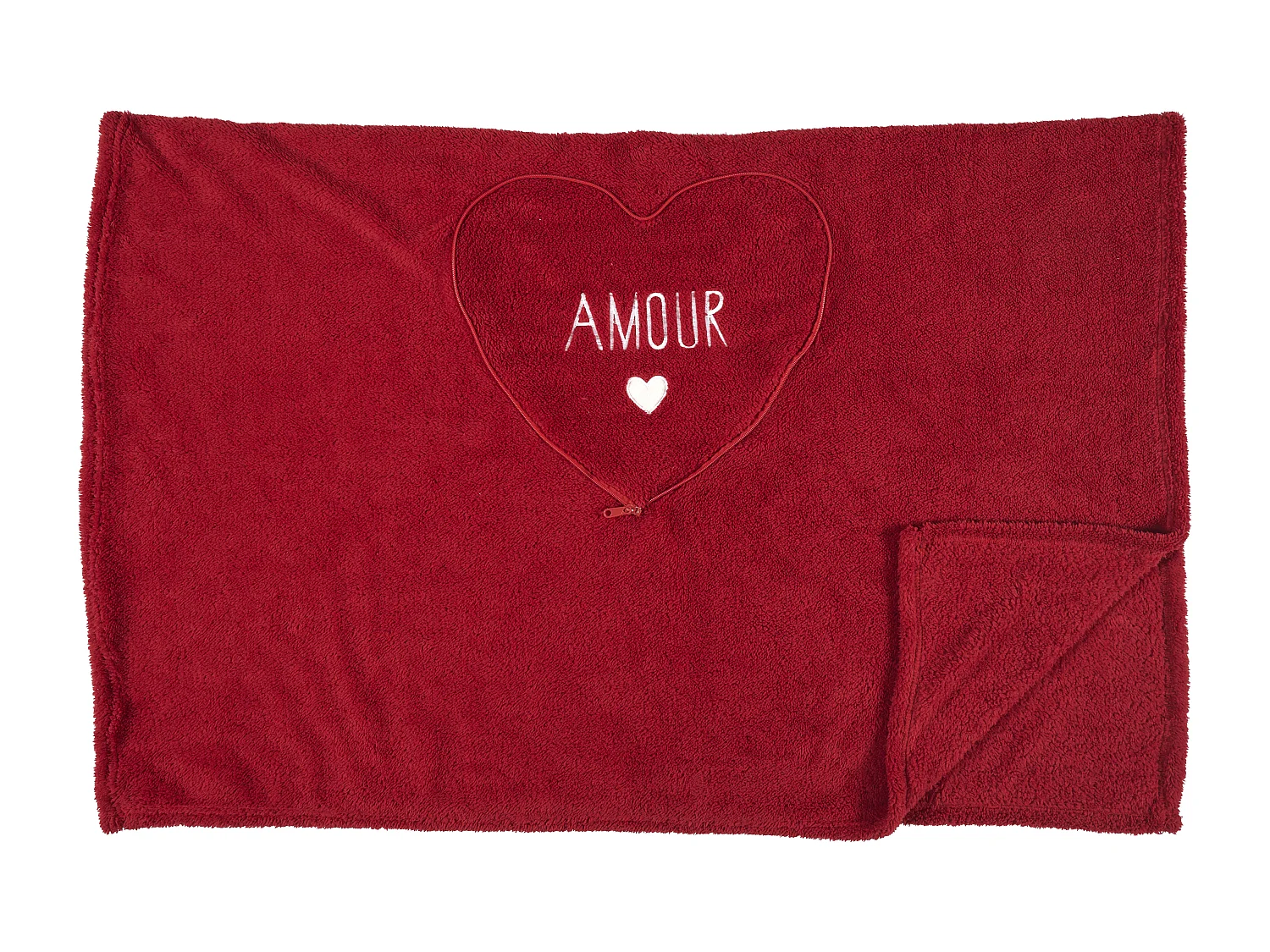 Coussin Et Plaid 120x150cm Rouge