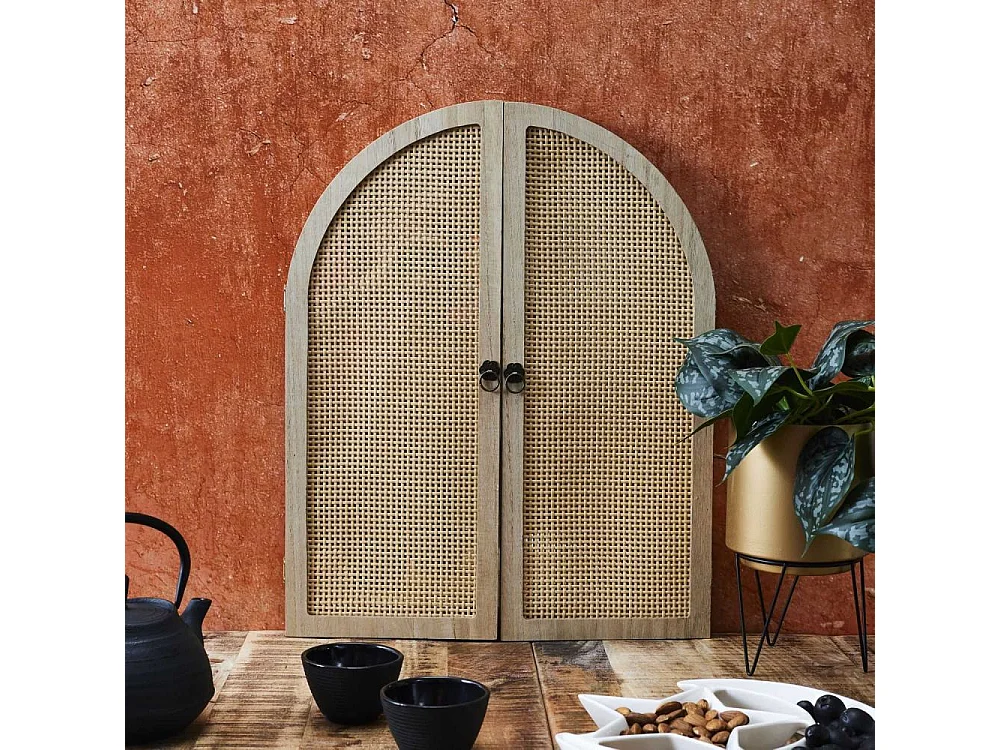 Miroir Persiennes Deco Marron