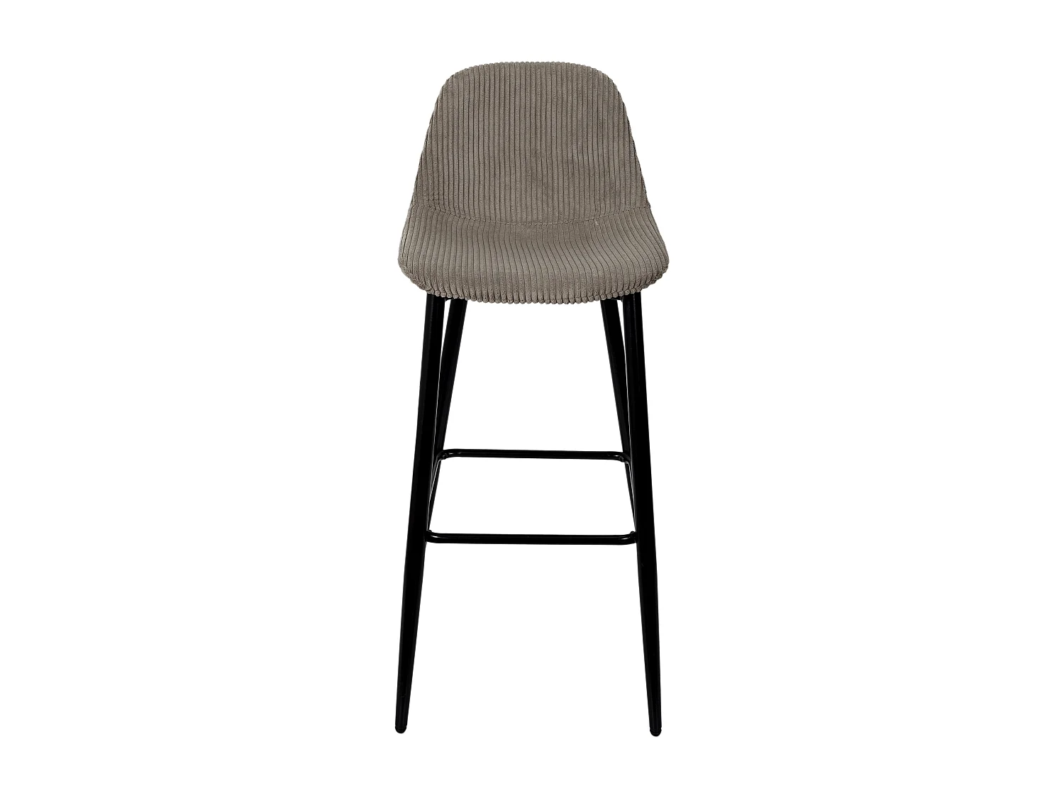 Chaise De Bar Cotele Scott Taupe - Lot De 2 Gris, Noir