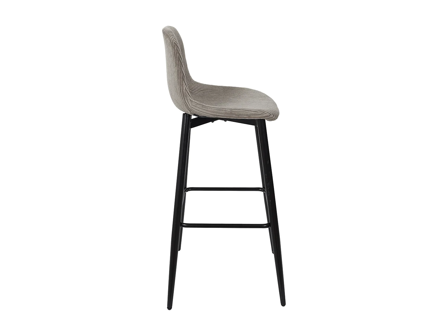 Chaise De Bar Cotele Scott Taupe - Lot De 2 Gris, Noir