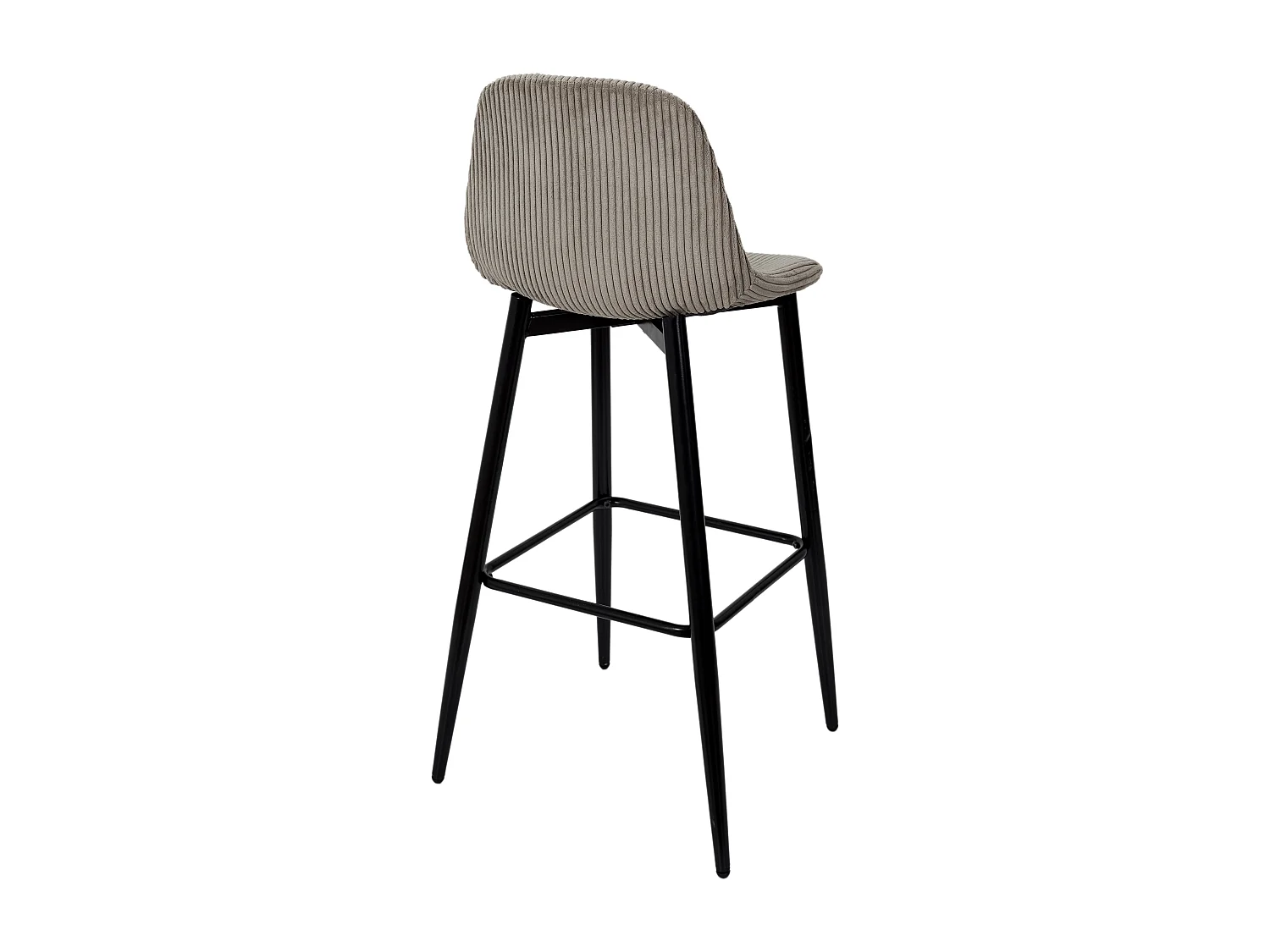 Chaise De Bar Cotele Scott Taupe - Lot De 2 Gris, Noir