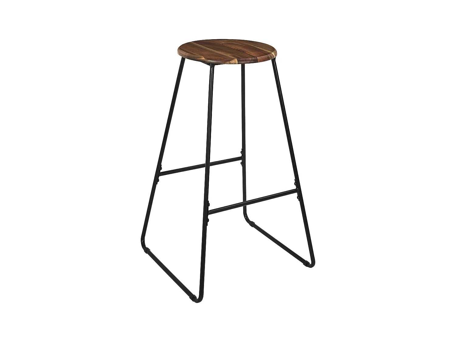 Tabouret De Bar Acacia Marron, Noir