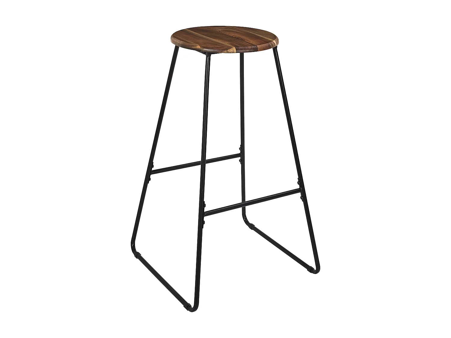 Tabouret De Bar Acacia Marron, Noir