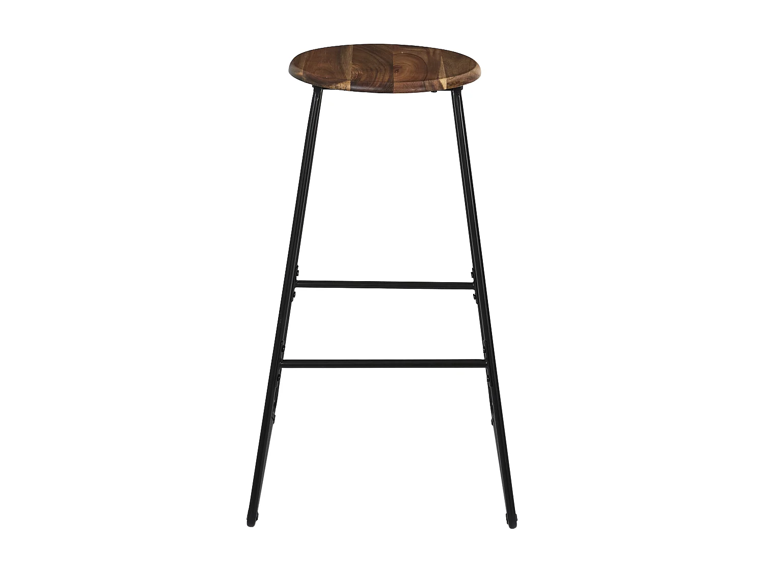 Tabouret De Bar Acacia Marron, Noir