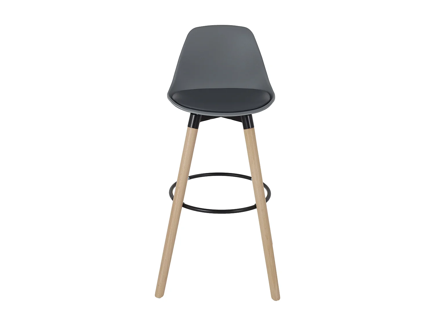 Tabouret De Bar Walt Gris - Lot De 2 Gris, Marron