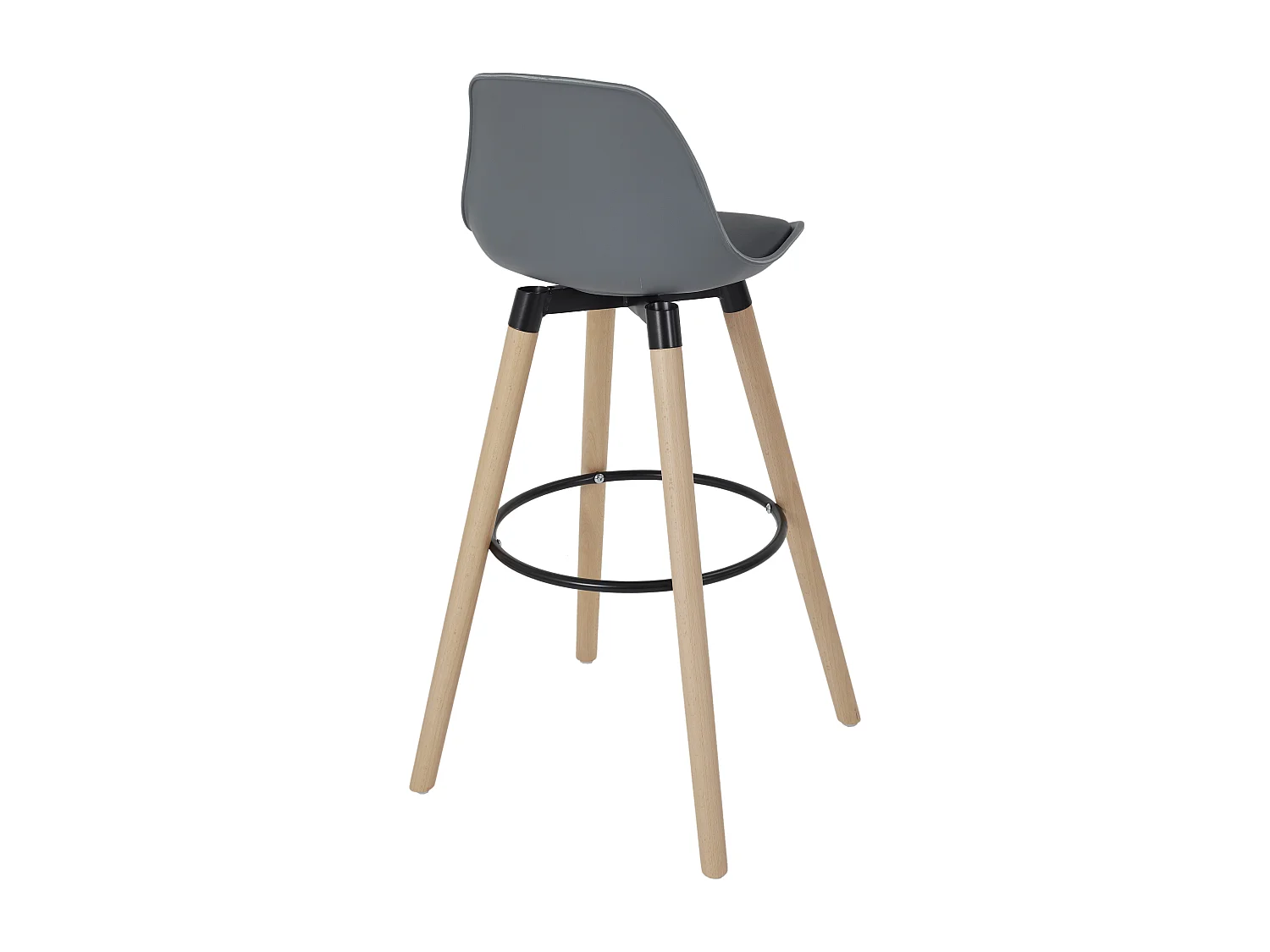 Tabouret De Bar Walt Gris - Lot De 2 Gris, Marron