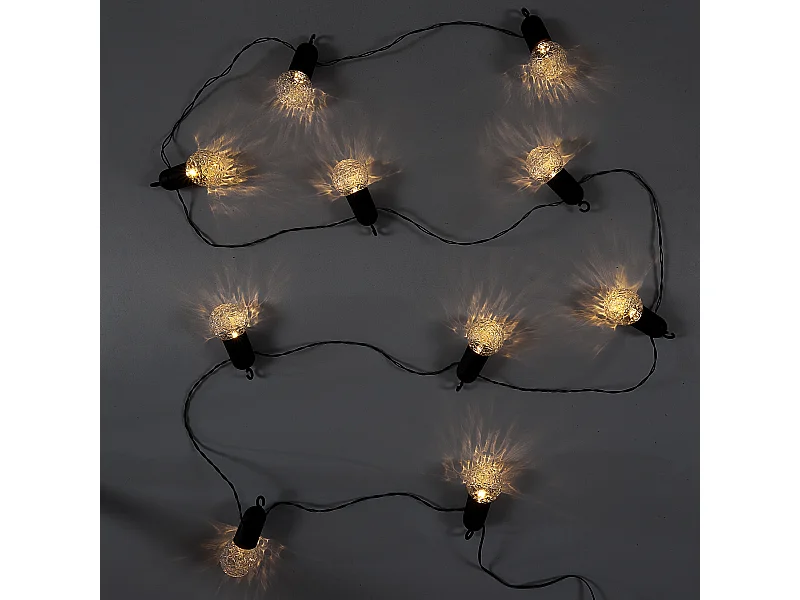 Guirlande Ampoules Multicolores Exterieur 10 Led Transparent