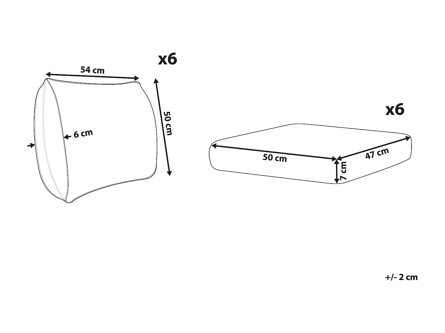 Set kussenhoezen voor buiten CASCAIS Grijs
