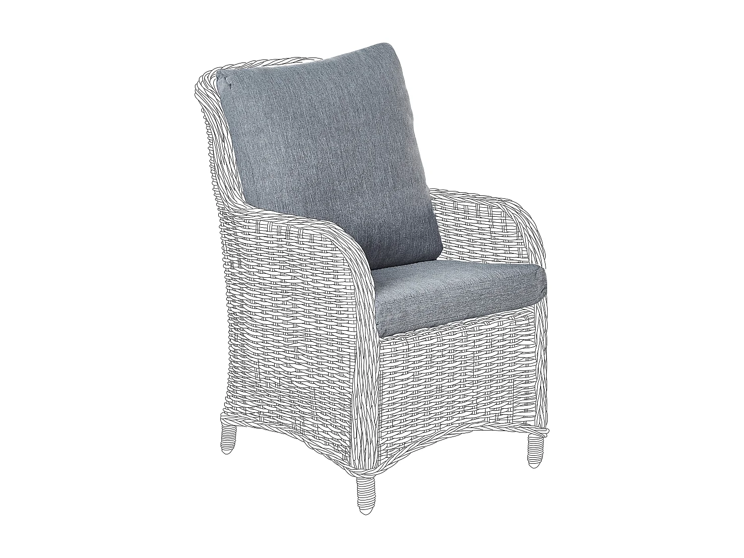 Set kussenhoezen voor buiten CASCAIS Grijs