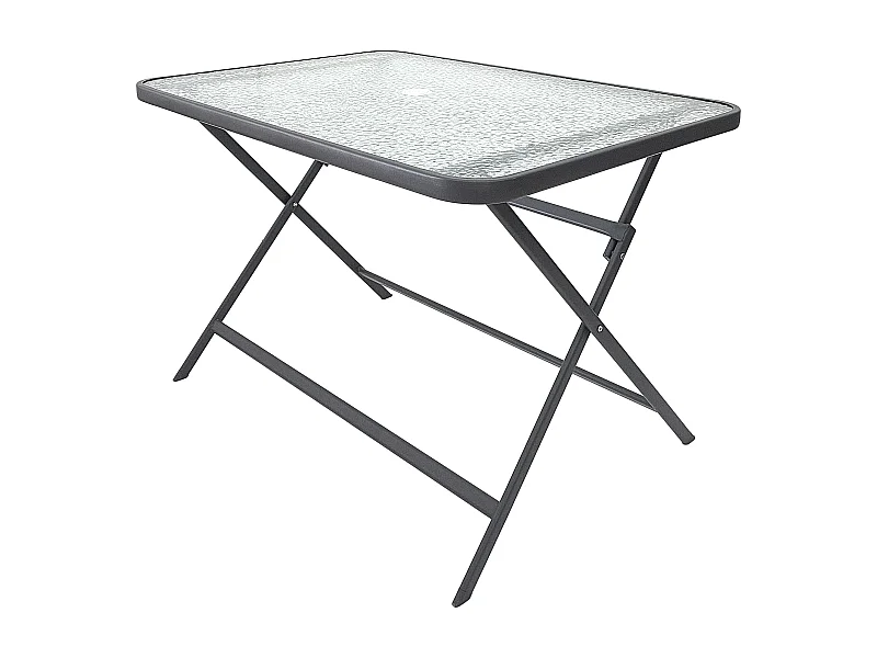 Table Verre Trempe Formentera Gris 110x70cm Gris