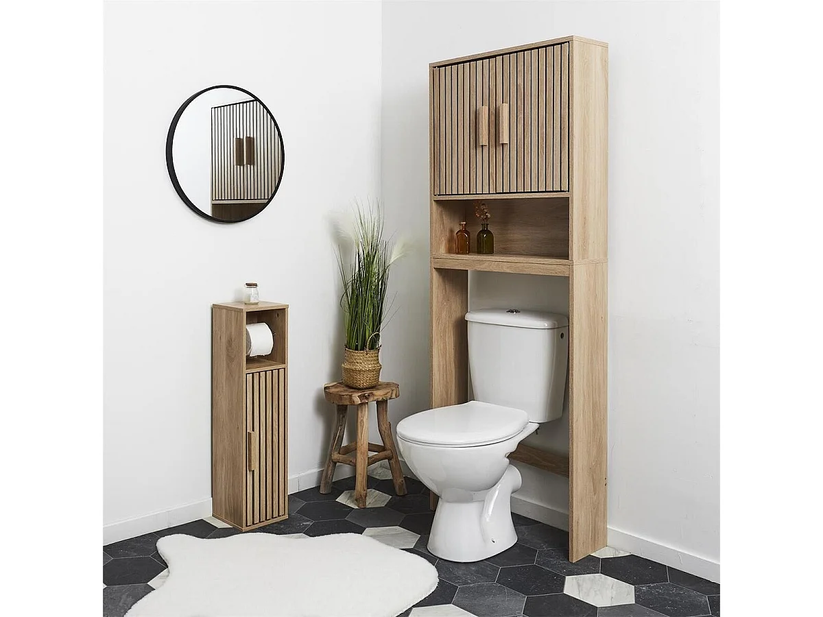 Toiletrolhouder Meubel Klaus Bruin 78cm