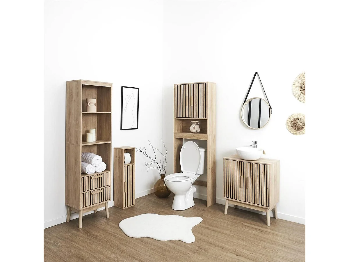 Toiletrolhouder Meubel Klaus Bruin 78cm