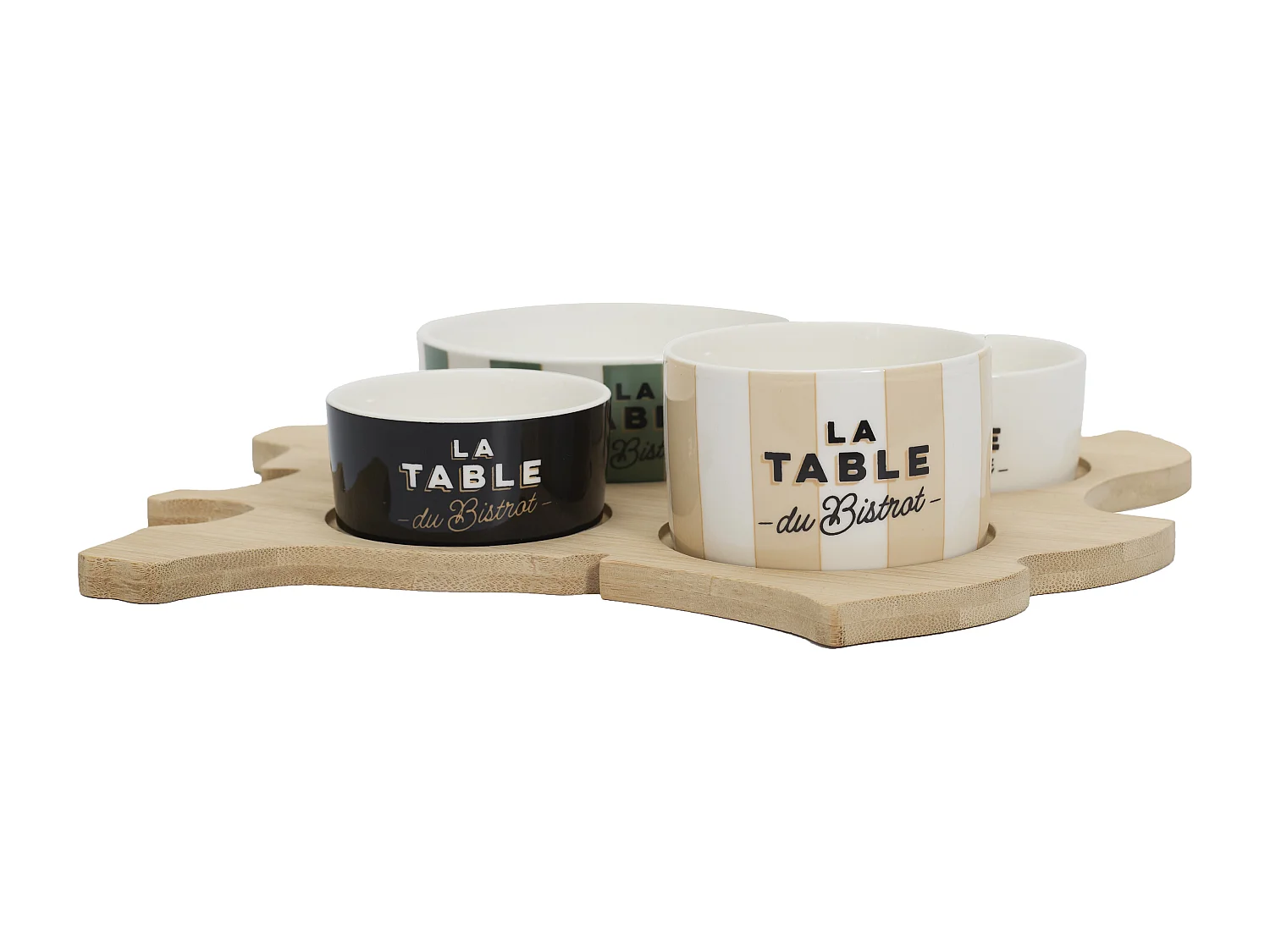 Planche Apero Carte De France Bistrot Beige, Vert, Blanc, Noir