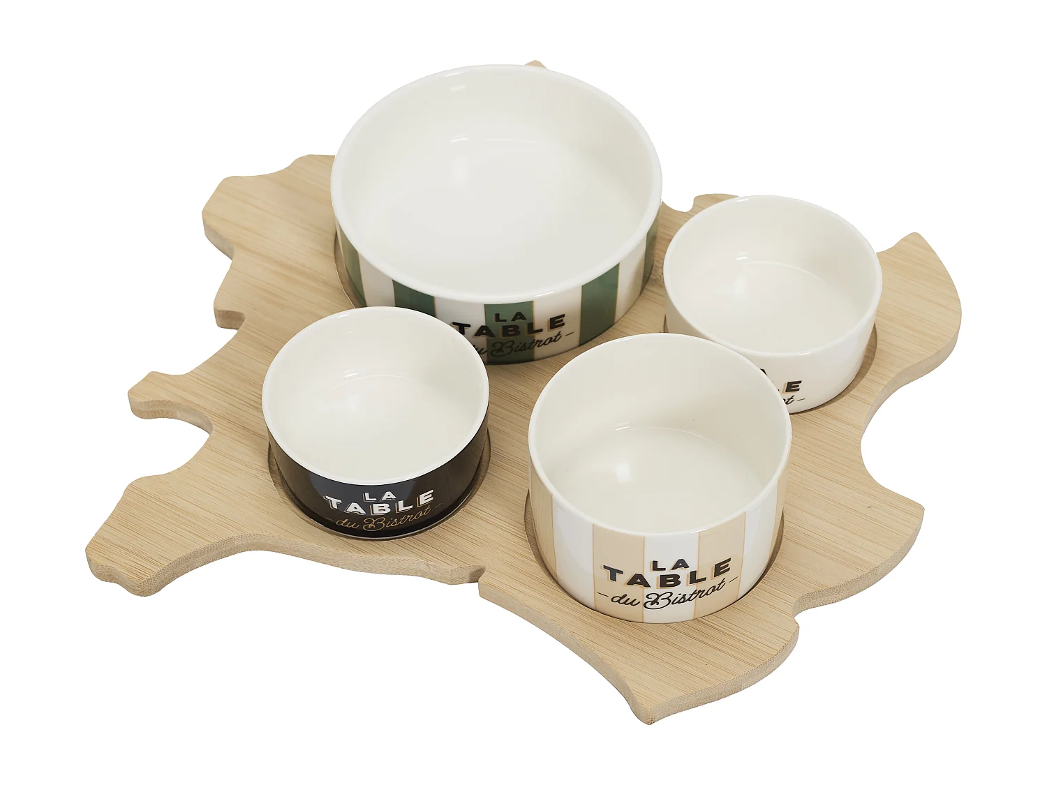 Planche Apero Carte De France Bistrot Beige, Vert, Blanc, Noir