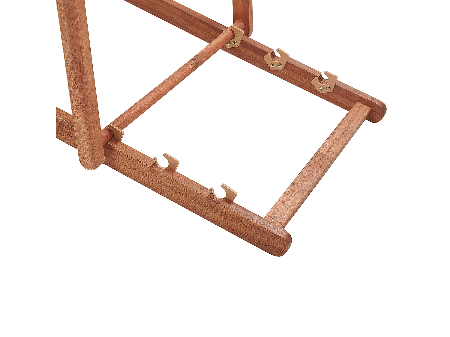 Sedia a sdraio pieghevole ANZIO con Tessuti di Ricambio Legno d'acacia Marrone scuro