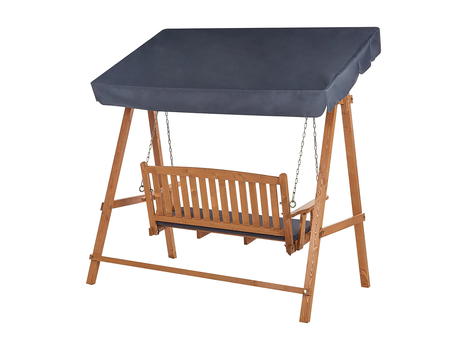 Balancelle de jardin FIBBIALLA Bois d’épicéa Marron