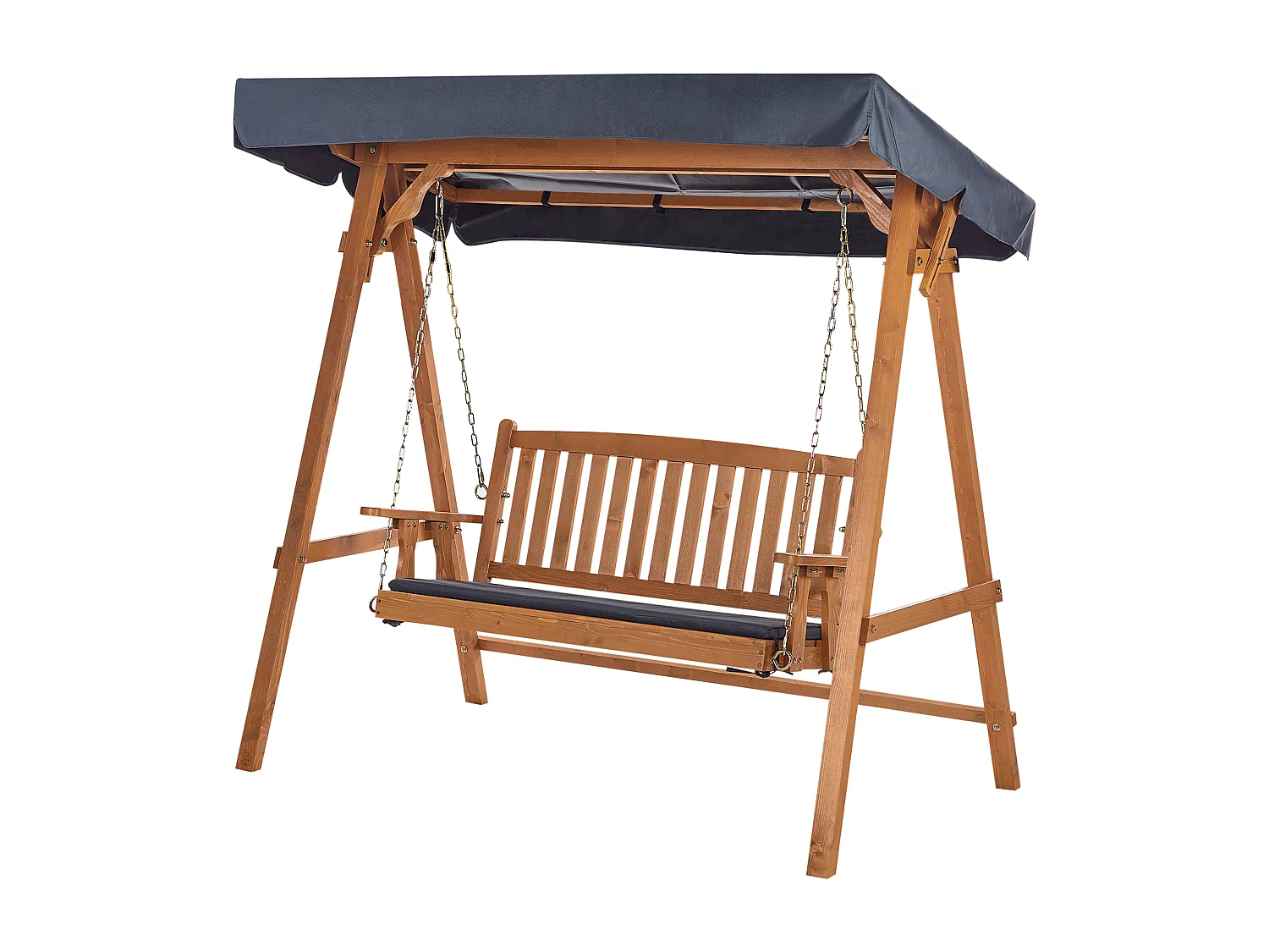 Balancelle de jardin FIBBIALLA Bois d’épicéa Marron