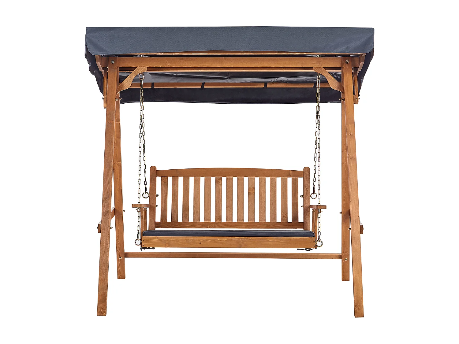 Huśtawka ogrodowa FIBBIALLA Drewno świerkowe Brązowy