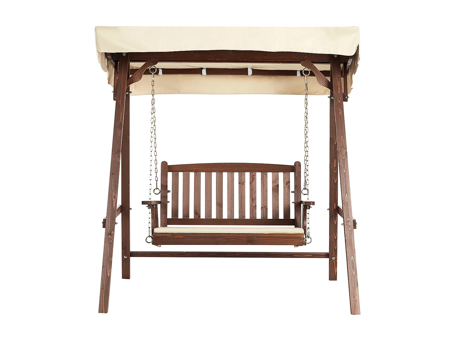 Balancelle de jardin CAVIOLA Bois d’épicéa Marron foncé